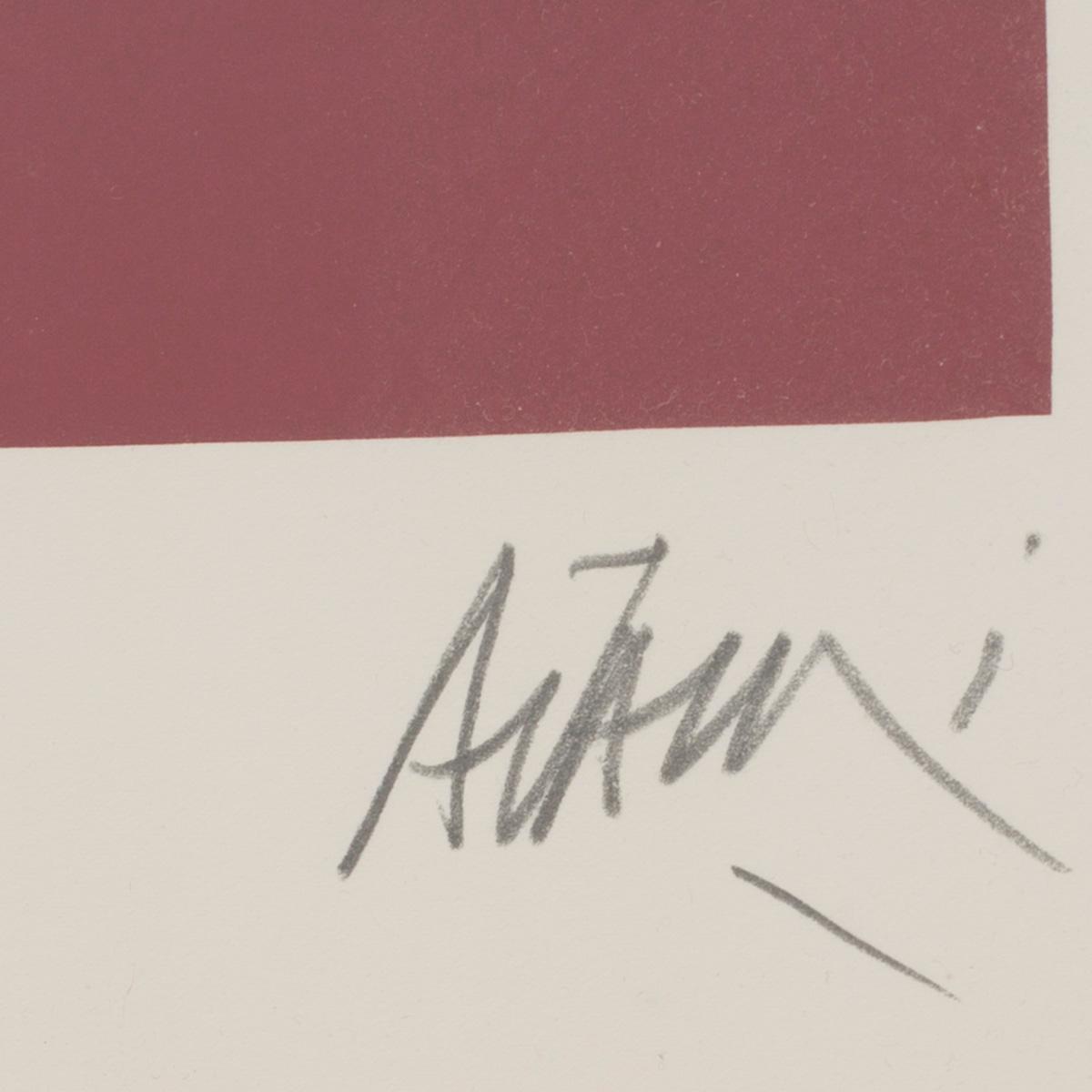 A VALERIO ADAMI signed and numbered lithograph in colours.
