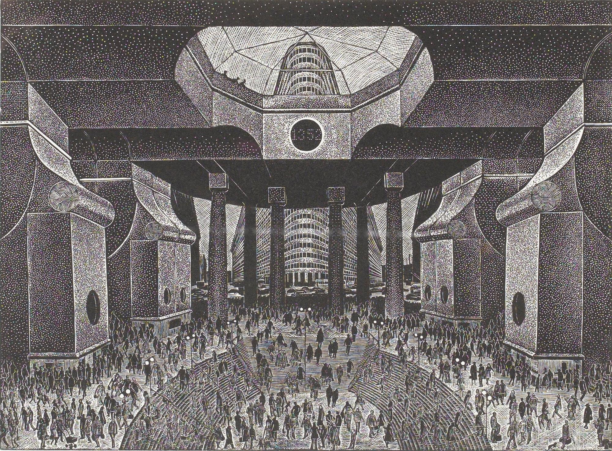 ERIK WESSEL-FOUGSTEDT, litografi, sign o numr 32/40.