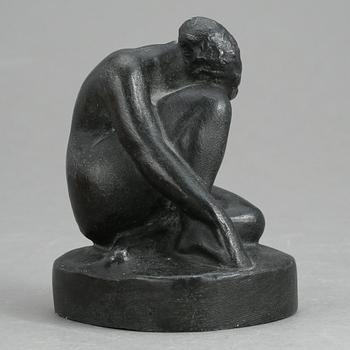 SKULPTUR, Halvar Frisendahl, patinerad metall, signerad 1917.