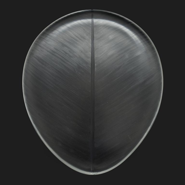 Tapio Wirkkala, A glass bowl "Lehti" (Leaf), signed Tapio Wirkkala Iittala -55.