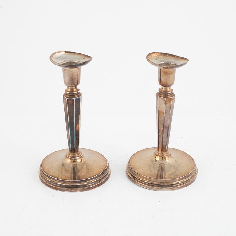 A pair of silver candlesticks, Uppsala, Sweden, 1960.