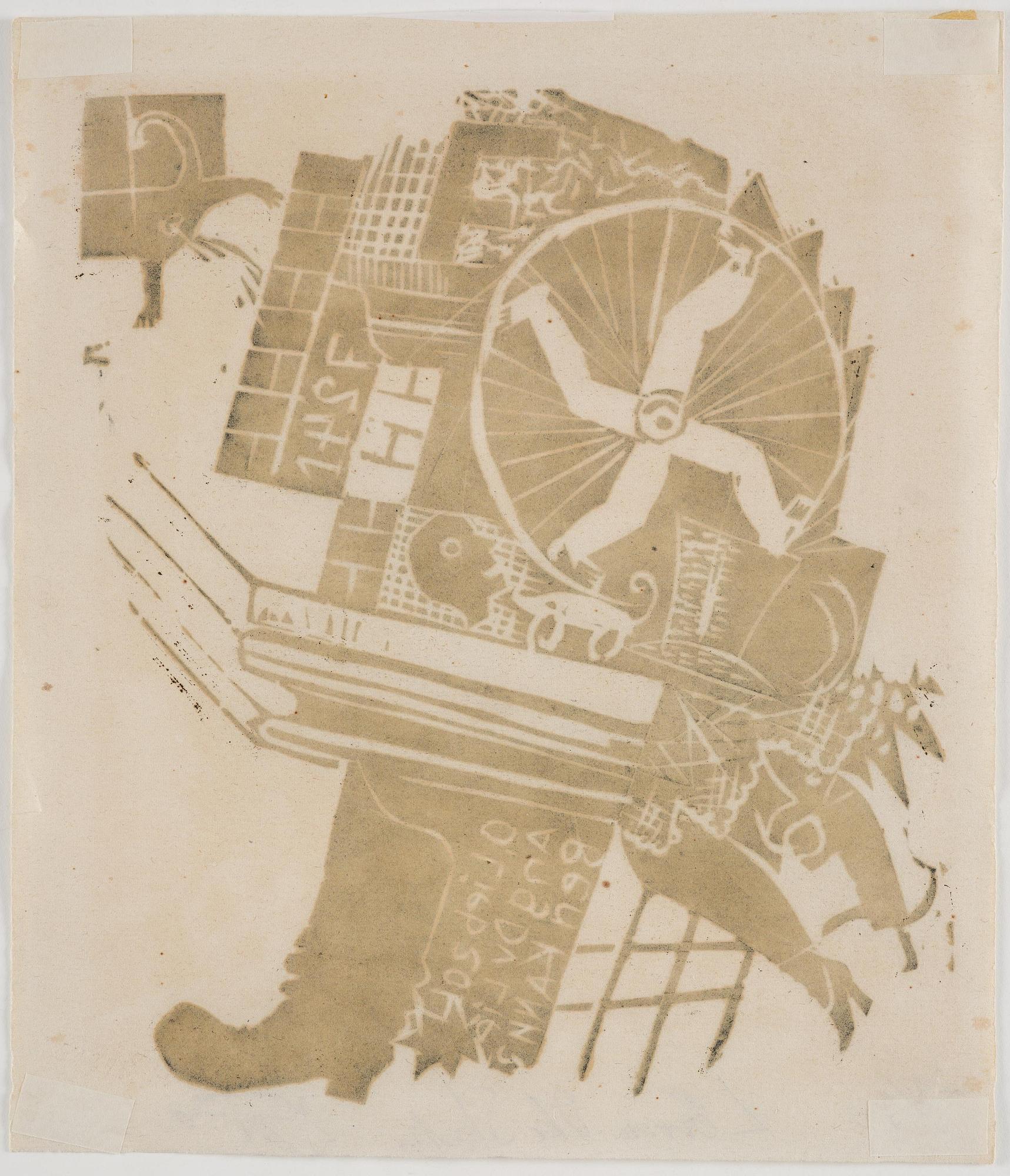 Otto Dix, "Lärm der Strasse" from "Neun Holzschnitte".