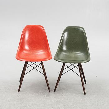 Charles Eames, six 'DSW Plastic Chairs', Herman Miller/Vitra.