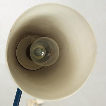 A Greta Magnusson Grossman blue lacquered 'Grasshopper'/G-33 floorlamp, Bergboms Sweden 1950's.