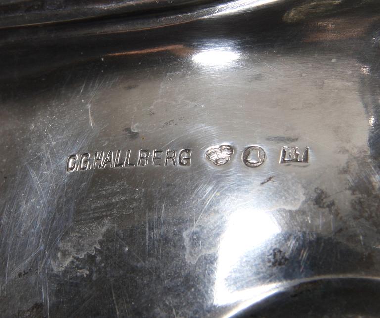 JARDINIERE, silver. C.G Hallberg, jugend 1904.
