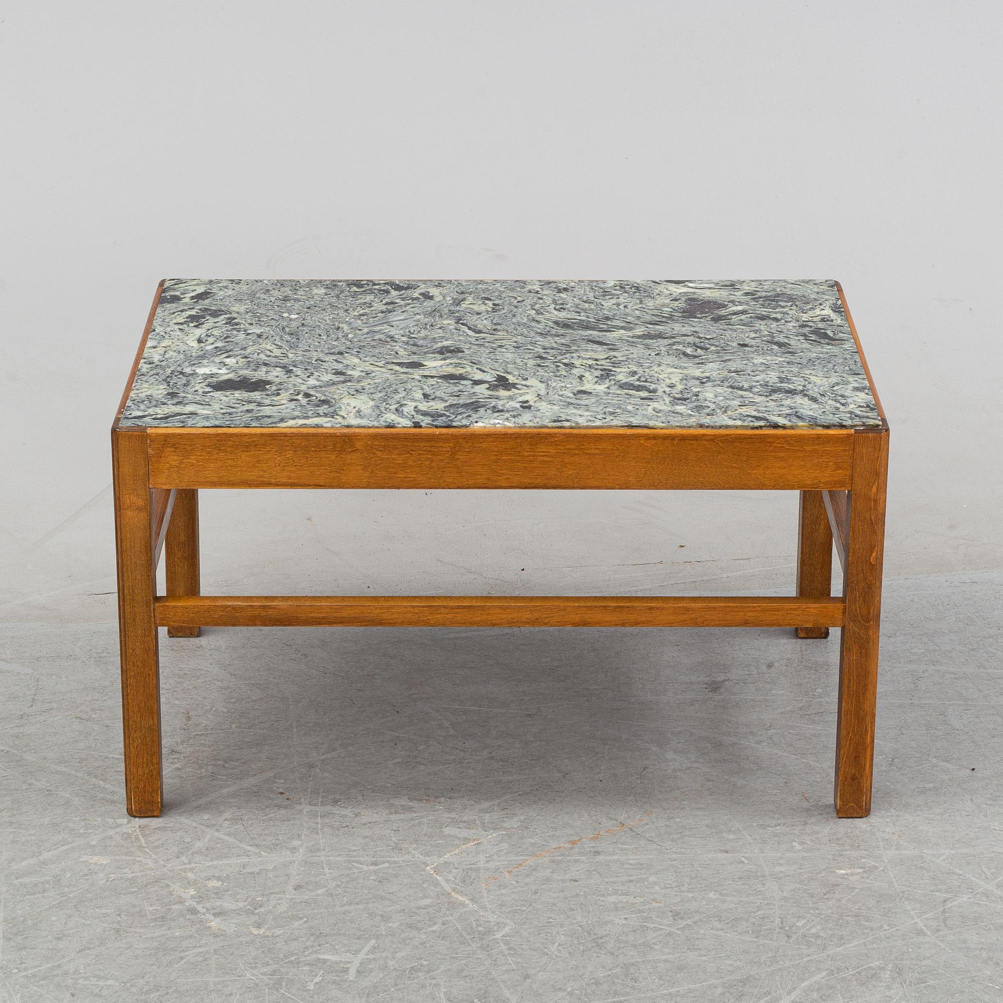 A marble top Swedish Modern coffee table, 1940's/50's.