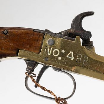 Slaglåspistoler 3 st, 1800-tal.