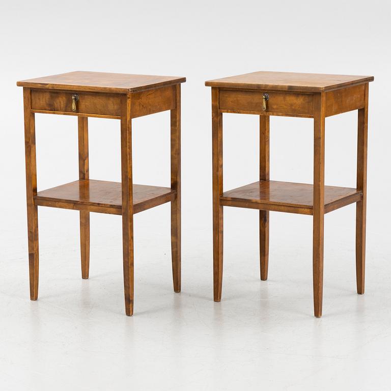 A pair of bedside tables, early 20th century.