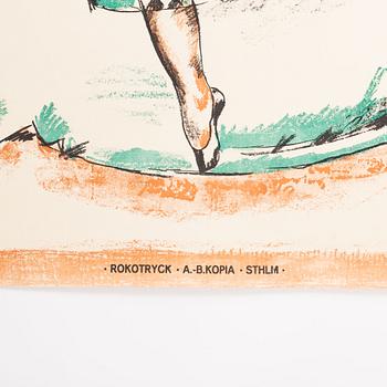 Einar Forseth, a vintage poster, Rokotryck, A.-B. Kopia, Sthlm, 1920.