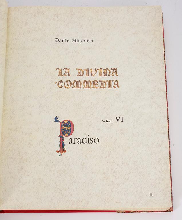 DANTE ALIGHIERI, 6 volymer, La Divina Commedia, Fratelli Fabbri Editori, Milano 1963.