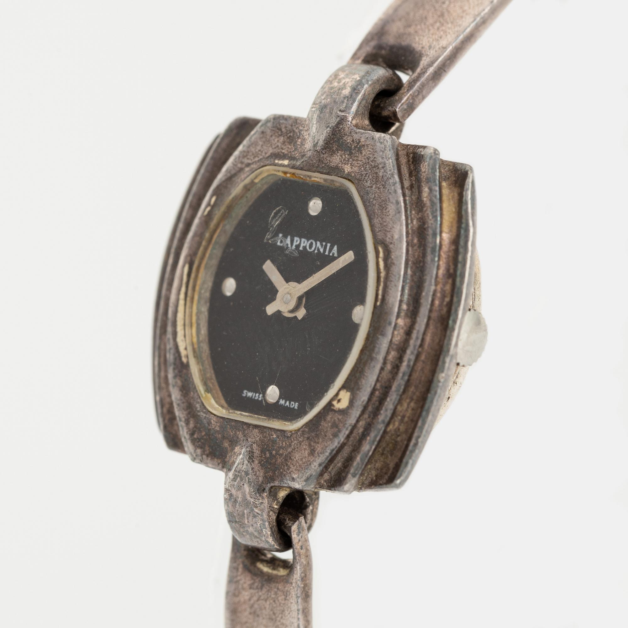Lapponia sterling silver watch, 1981.