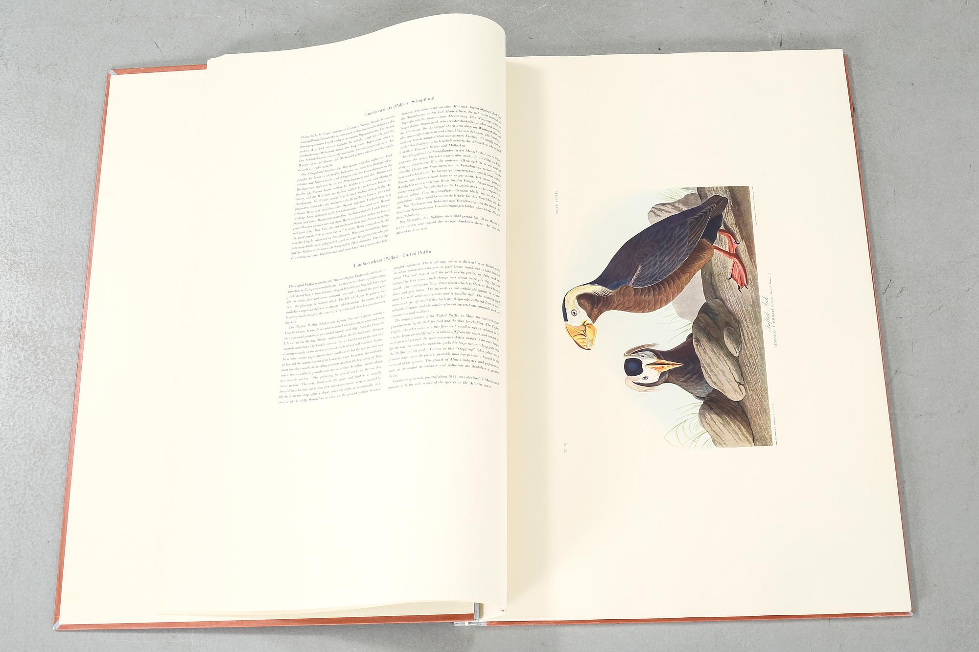 The book "The Birds of America", volume II, by John James Audubon, numbered 178/500, 1973.