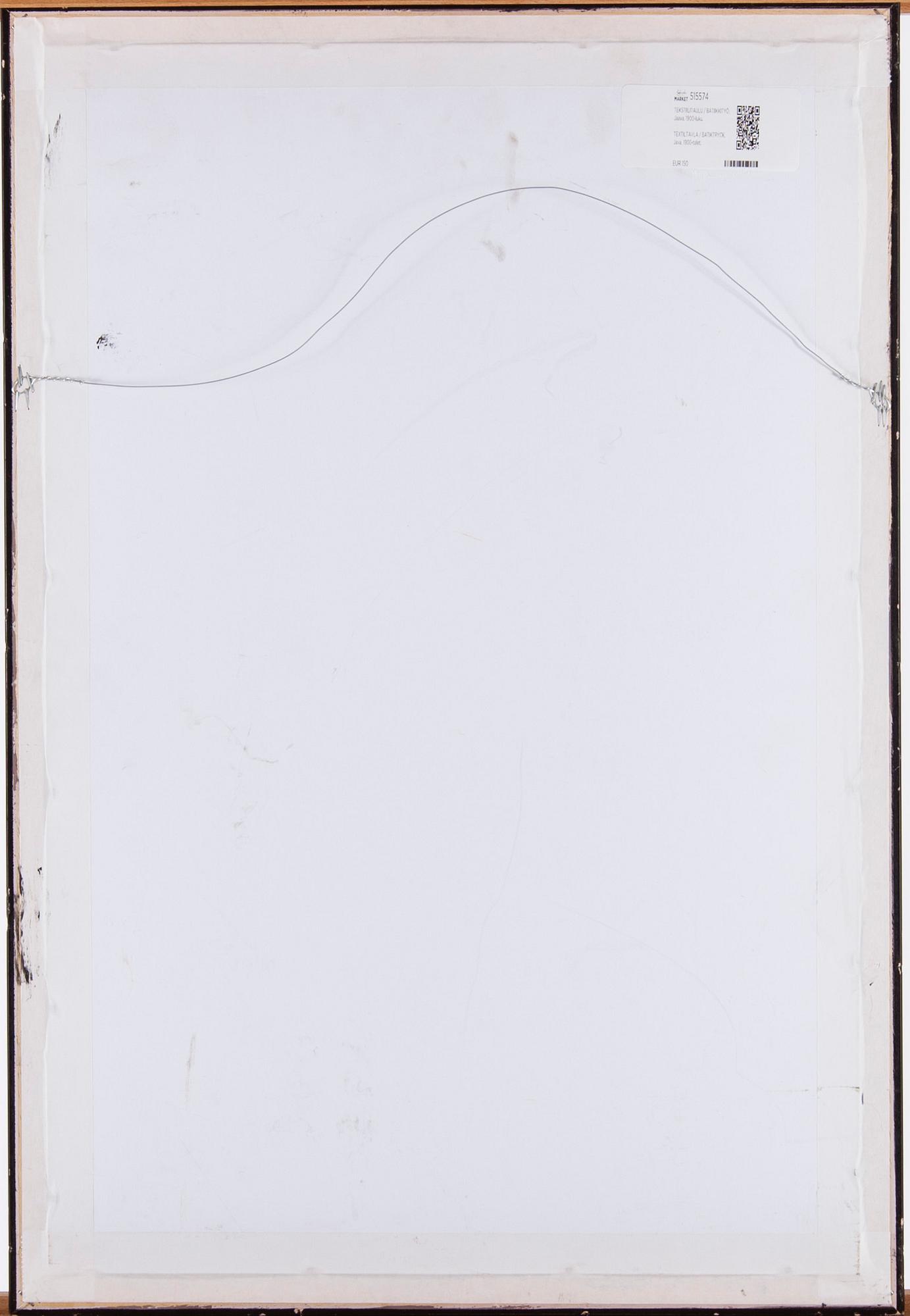 TEXTILTAVLA / BATIKTRYCK, Java, 1900-talet.