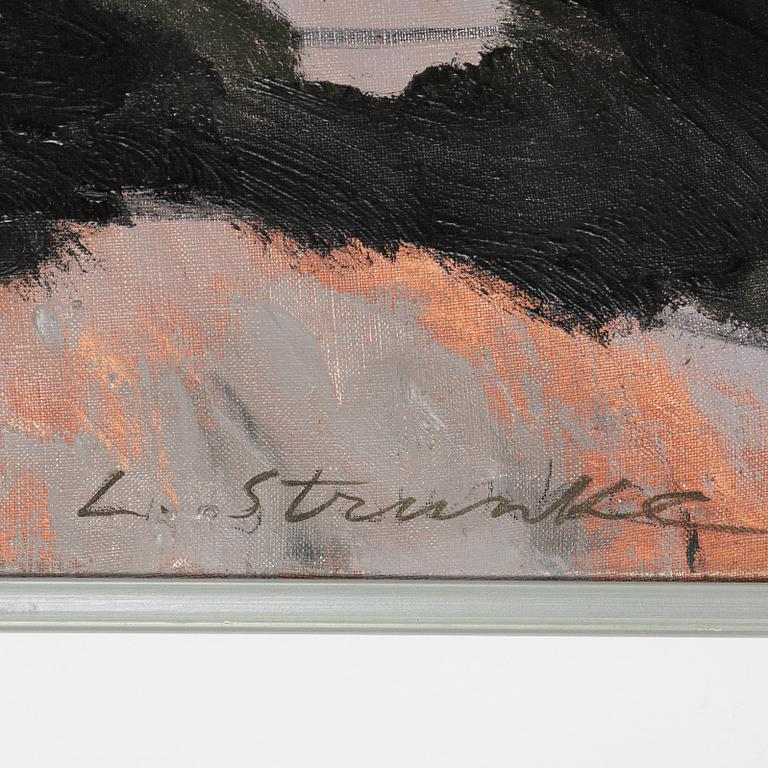 Laris Strunke, signed L. Strunke. Dated 1987 on verso. Oil on canvas.