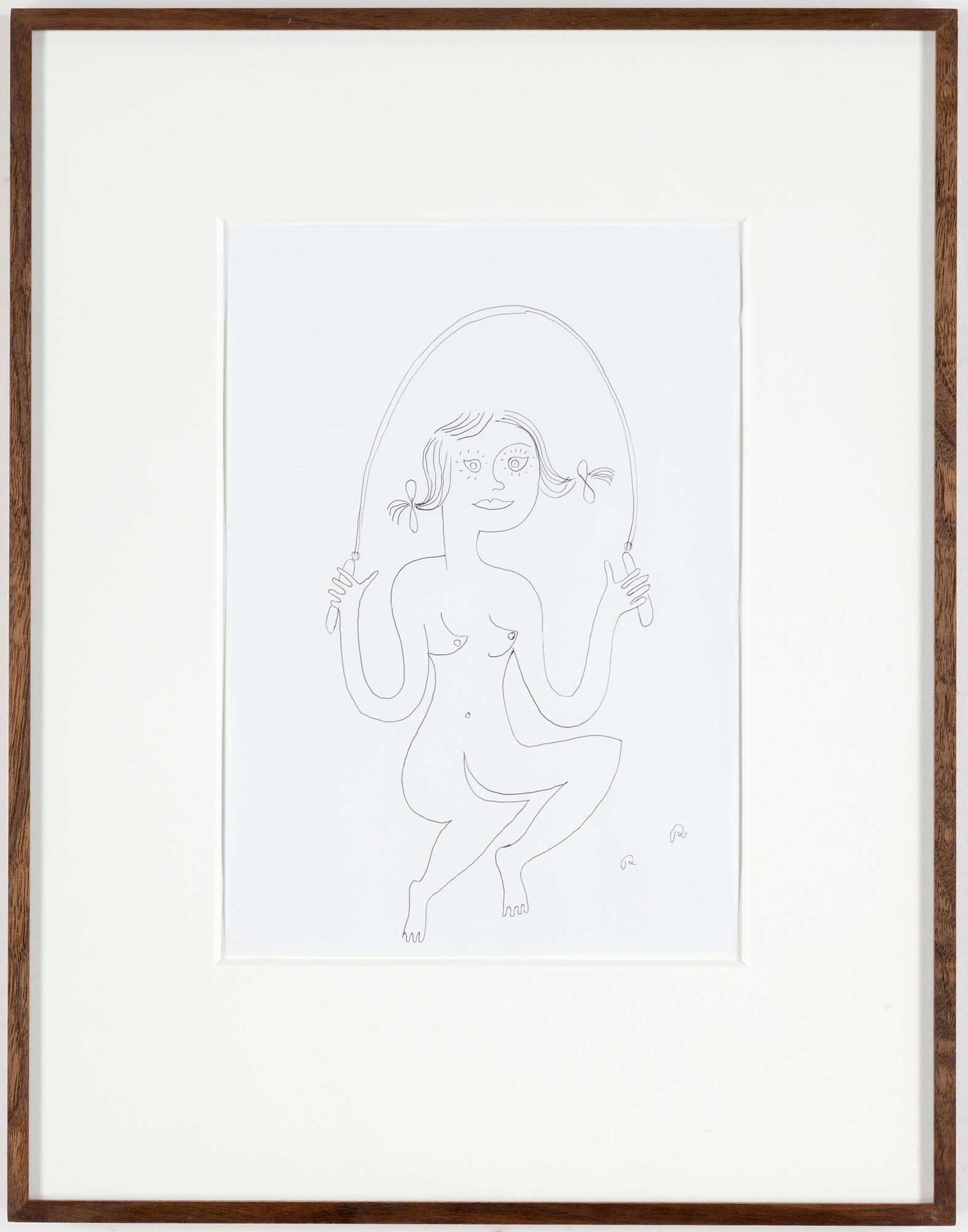 ROGER RISBERG, indian ink on paper, 2000, signed RR.