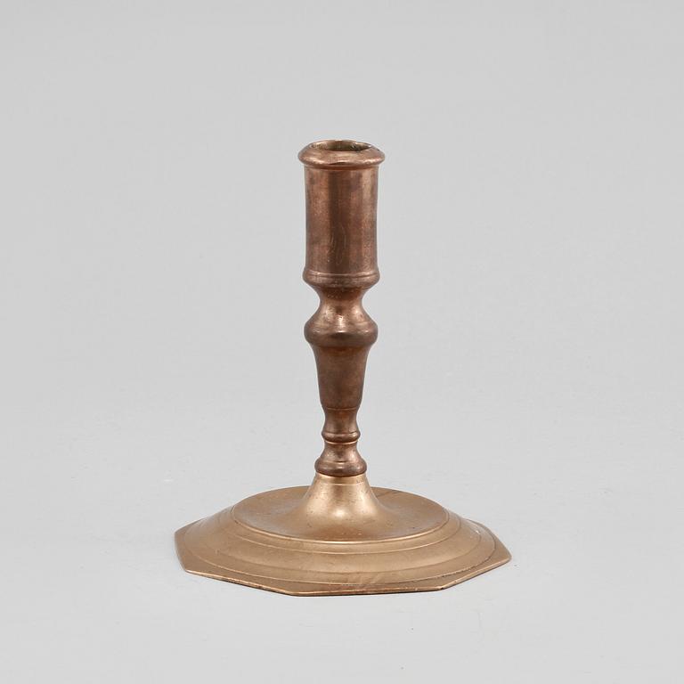 LJUSSTAKE, mässing, 1700-tal.