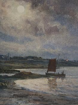 Anna Gardell-Ericson, Moonlight Landscape with Figures.