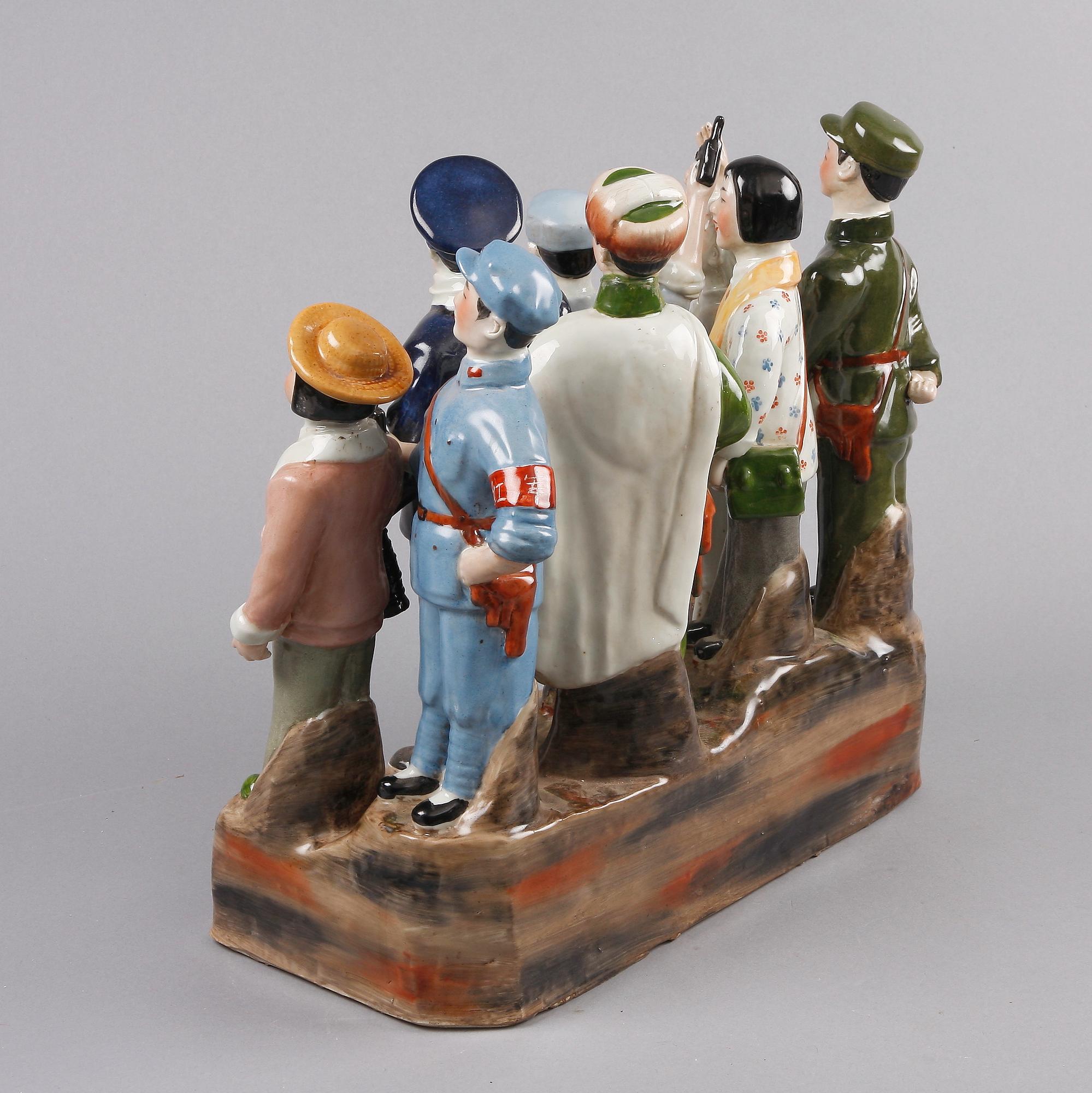 FIGURGRUPP, porslin, Kina, 1900/2000-tal.