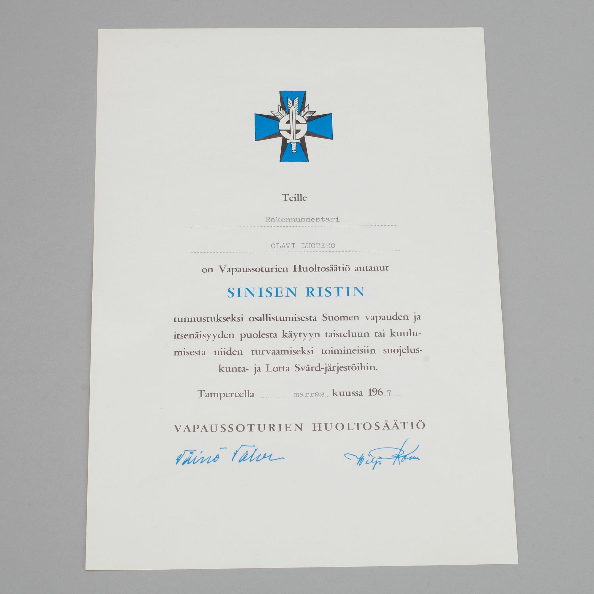 PARTI MEDALJER, ca 40 st, DIPLOM och UTMÄRKELSER, 15 st, Finland 1940-tal.