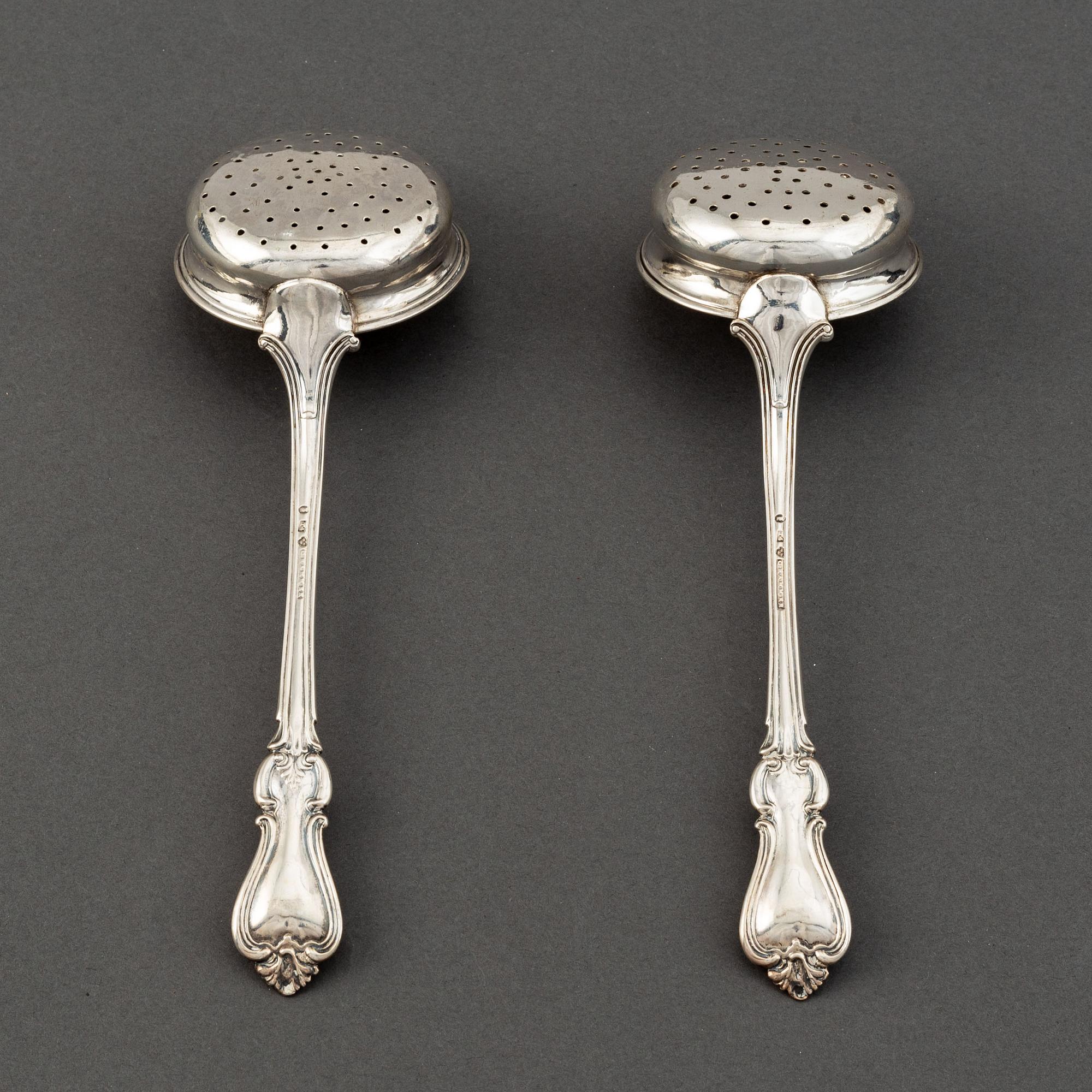 Christina Hammer, ströskedar, ett par, Stockholm 1849.