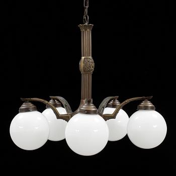 TAKLAMPA, 1920-tal. Höjd ca 52 cm.