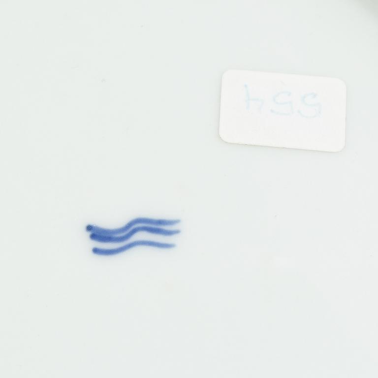 A 'Blue Fluted Plain' / 'Musselmalet' dish, Royal Copenhagen, old model, 19th century.