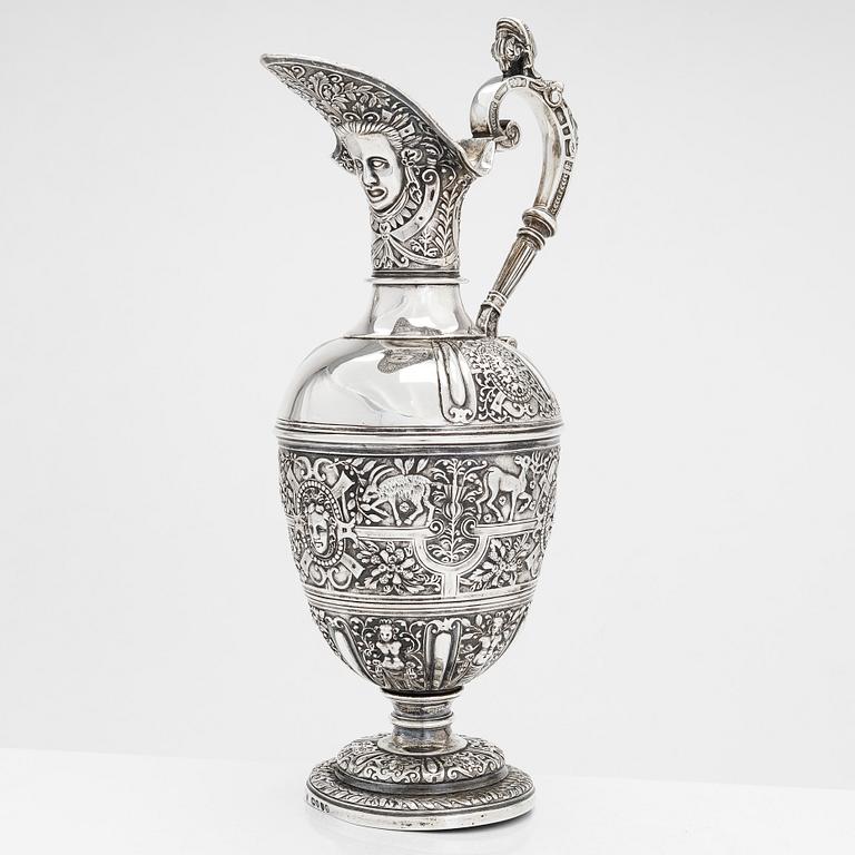 Vinkanna, sterling silver, London 1885, av Robert Roskell, Alan Roskell & John Mortimer Hunt.