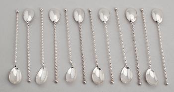 DRINKSKEDAR, 12 st, silver, 1900-talets mitt. Vikt ca 169 gram.