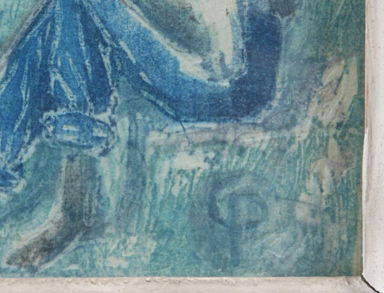 CARL PALME, träsnitt, monogramsign.