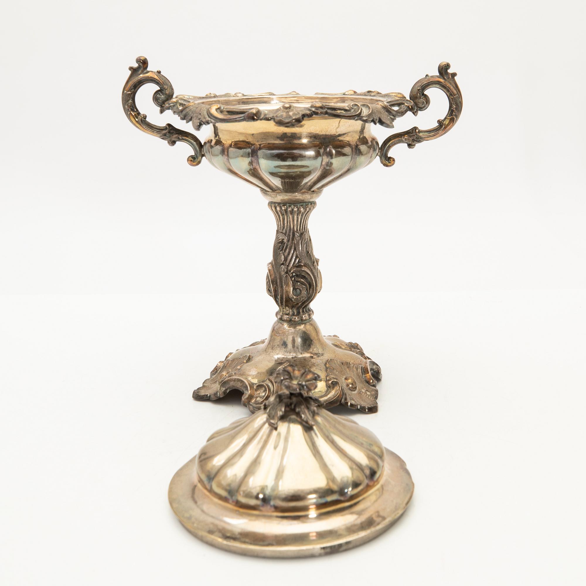 Strösockerskål, silver, Christian Hammer, Stockholm, 1868.