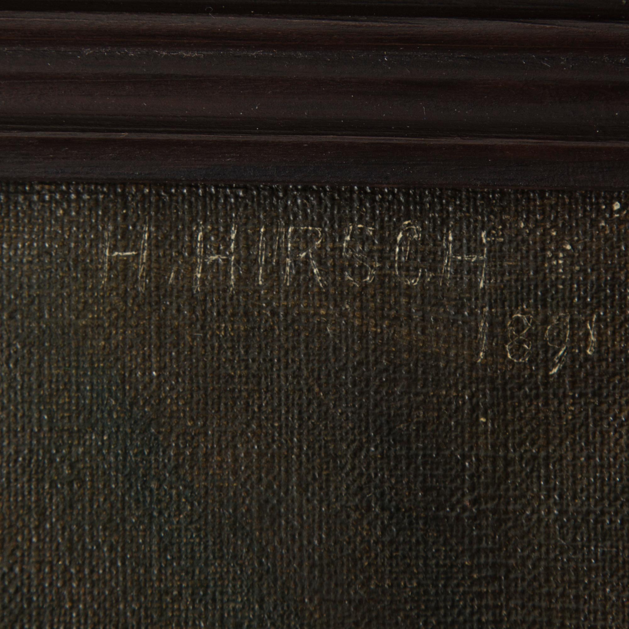 HERMANN HIRSCH, oil on canvas, signed and dated ”H. HIRSCH 1891” as well as inscribed ”AET. [Aetatis] 75”.