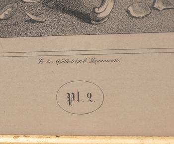 LITOGRAFI I RAM, efter Hogarth tryckt hos Gjötström & Magnusson.