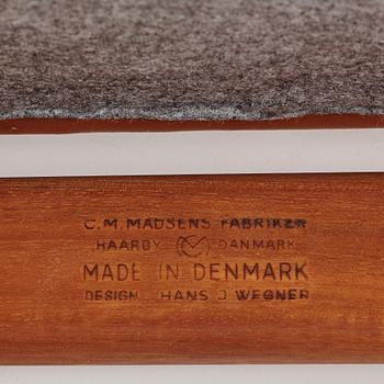 Hans J. Wegner, stolar, 10 st "W2", C M Madsen, Danmark 1950-tal.