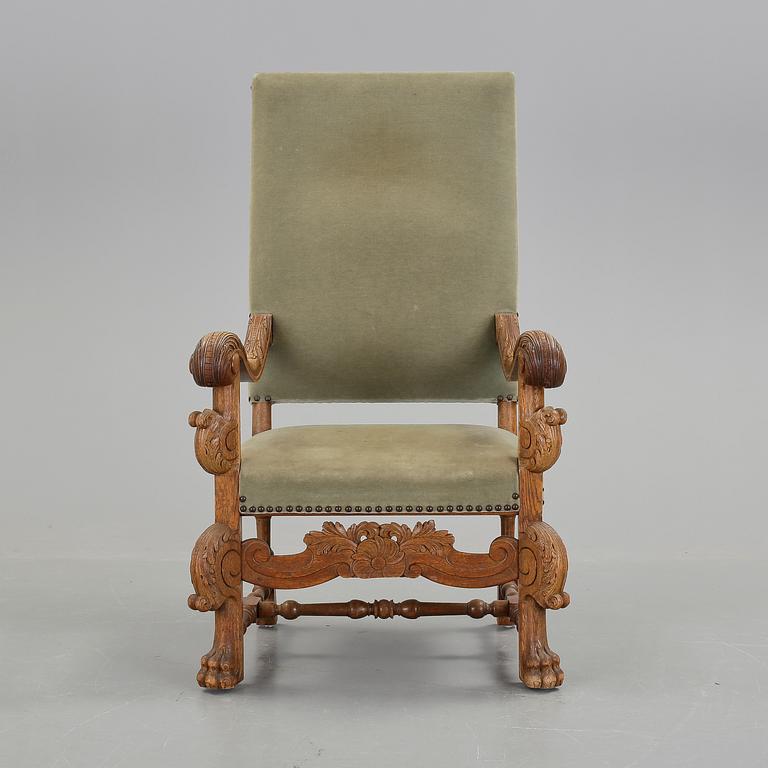 KARMSTOL, barockstil, omkring 1900-talets mitt.