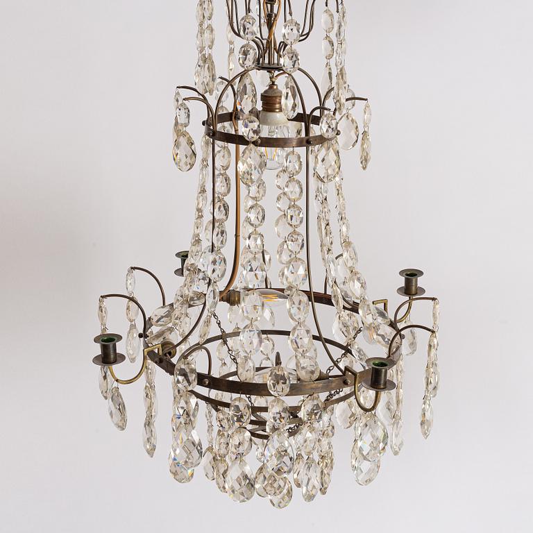 Chandelier, Gustavian style, early 20th century.