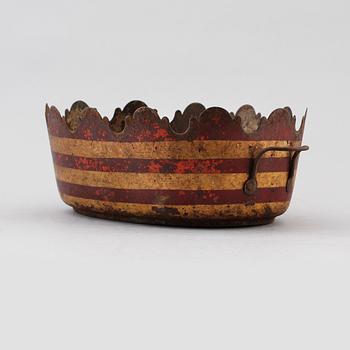 GLASSKÖLJARE, plåt, empire, tidigt 1800-tal.