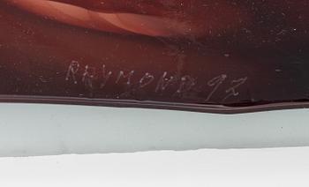 Jean Paul Raymond, relief, glas, signerad och daterad 92.