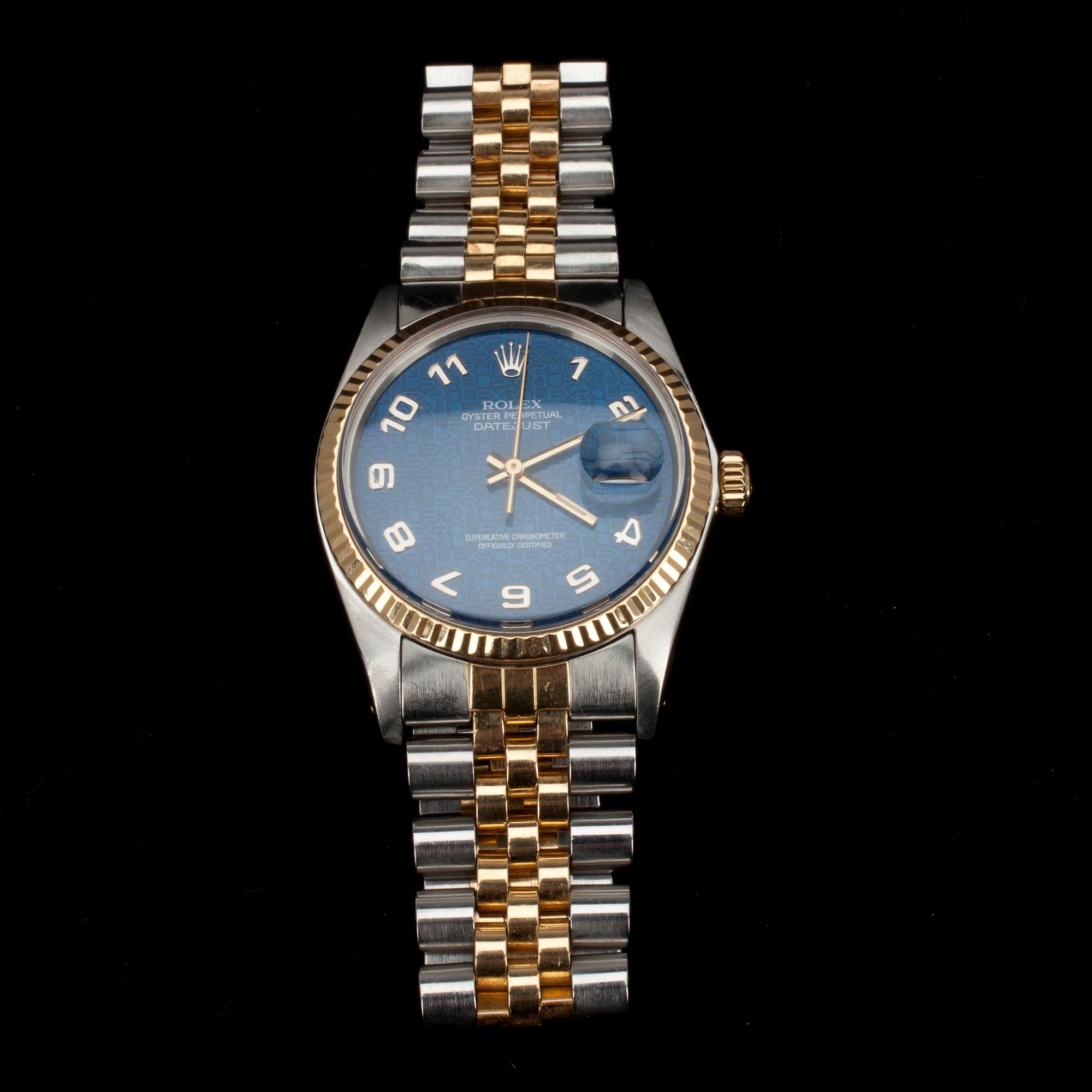 ARMBANDSUR, Rolex, Oyster Perpetual, Datejust, stål, 1970-80-tal.