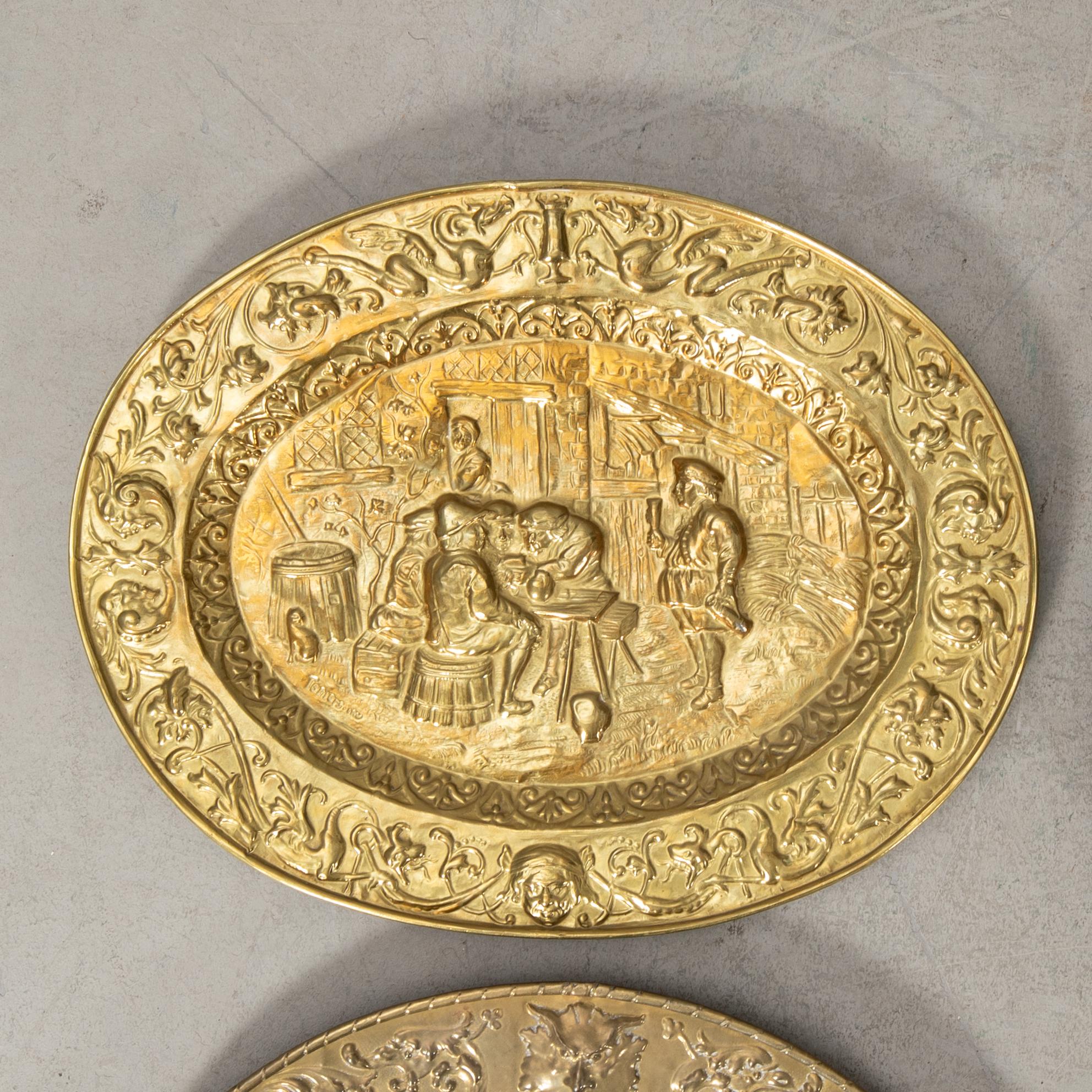 Wall plates 6 pcs Baroque style circa 1900.