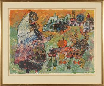 Theo Tobiasse, lithograph in colours, signed 109/200.
