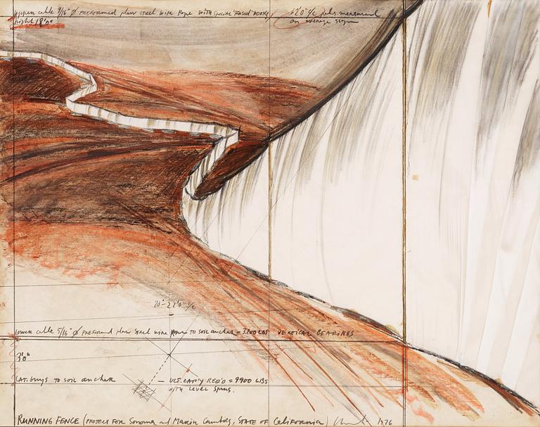 Christo & Jeanne-Claude, "Running Fence (Projects for Sonoma and Marin Counties, State of California) ".