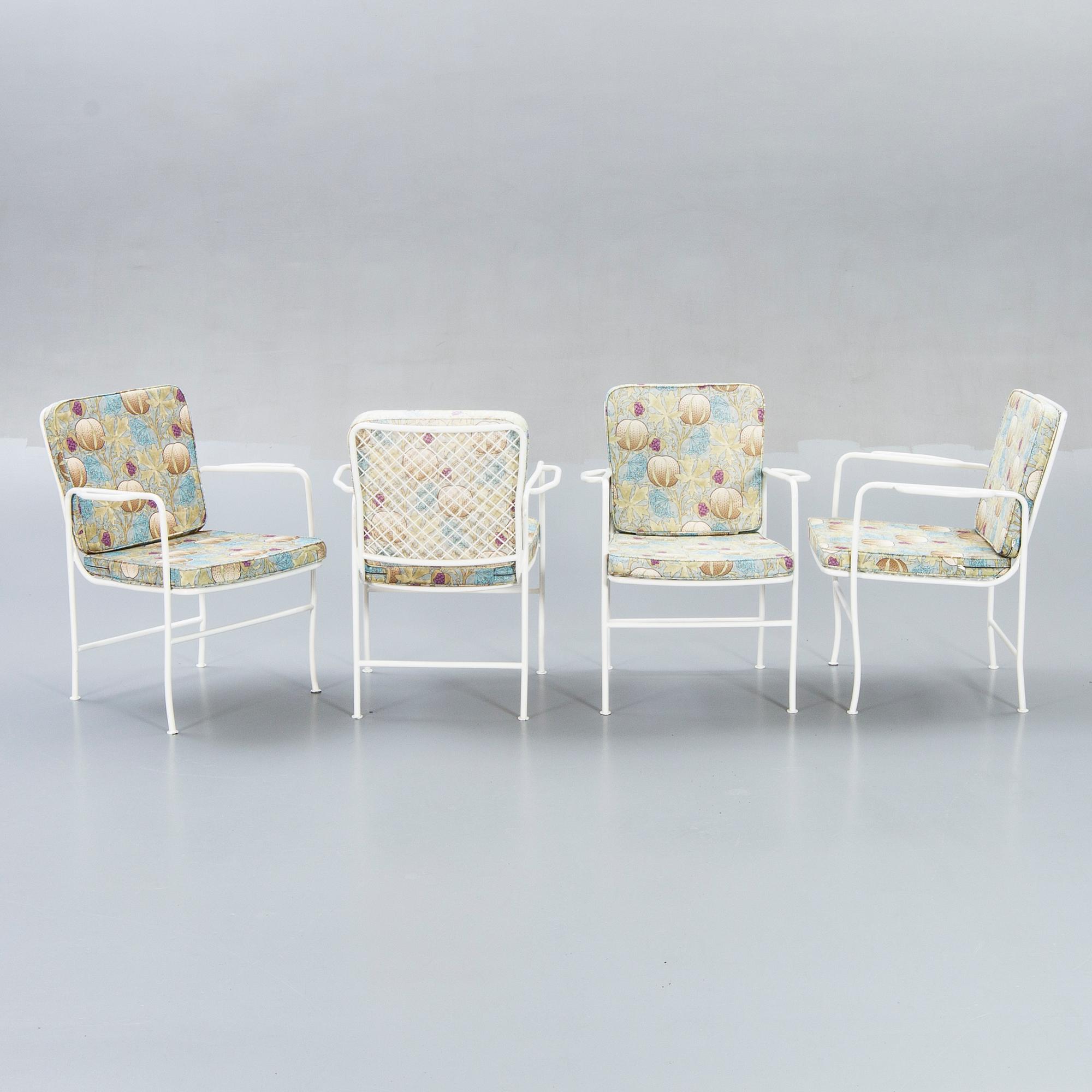 Josef Frank, a set of five garden chairs later part of the 20th century.