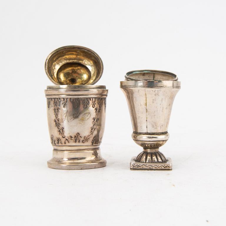 Luktdosor 8 st silver 1700-tal Danmark.