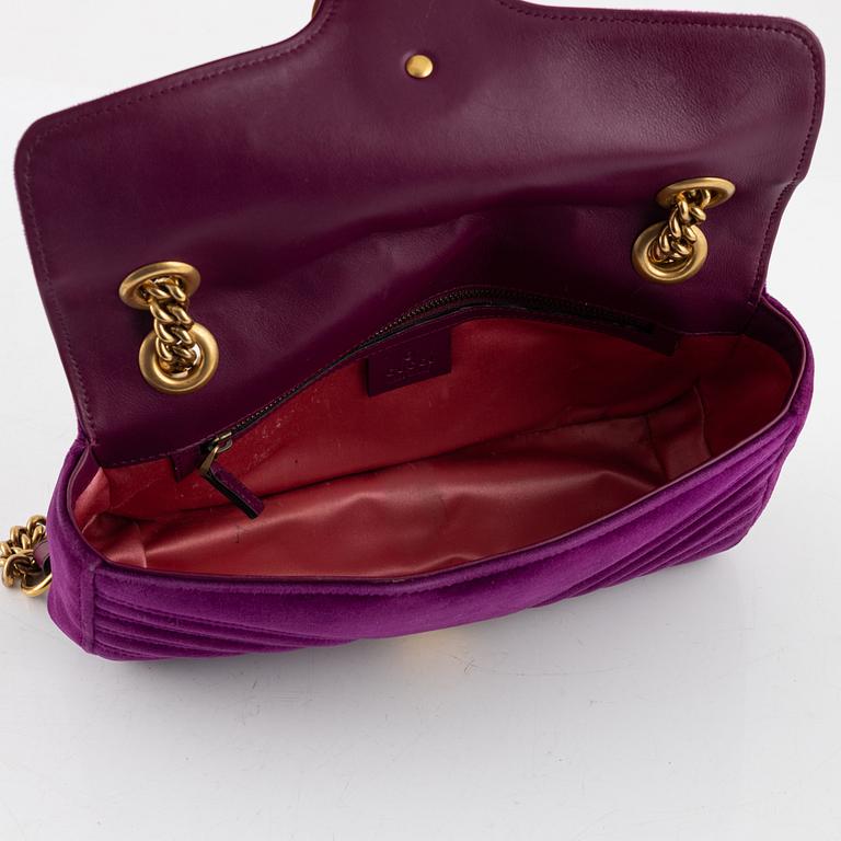 Gucci, a purple velvet 'Marmont' handbag, 2017.