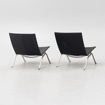 Poul Kjaerholm, fåtöljer, ett par, "PK22", Fritz Hansen, Danmark.