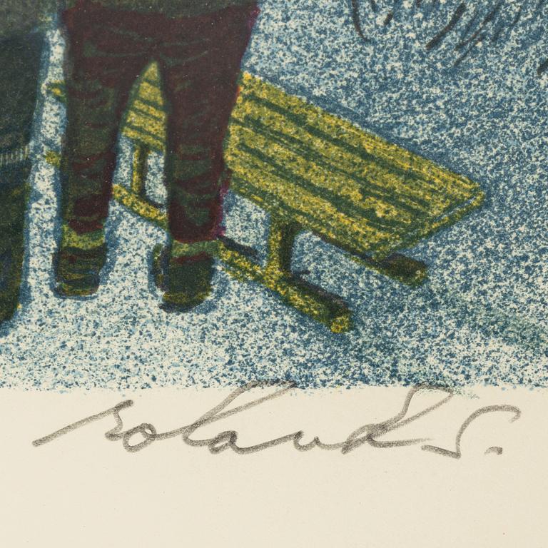 Roland Svensson, lithograph in colours, signed and numbered 114/250.