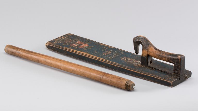 MANGELTRÄ MED KAVEL, 1833 Västra Skåne.