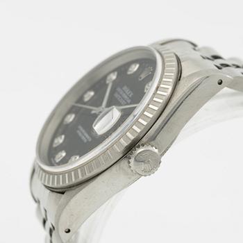 Rolex, Datejust, "Diamond Dial", wristwatch, 36 mm.