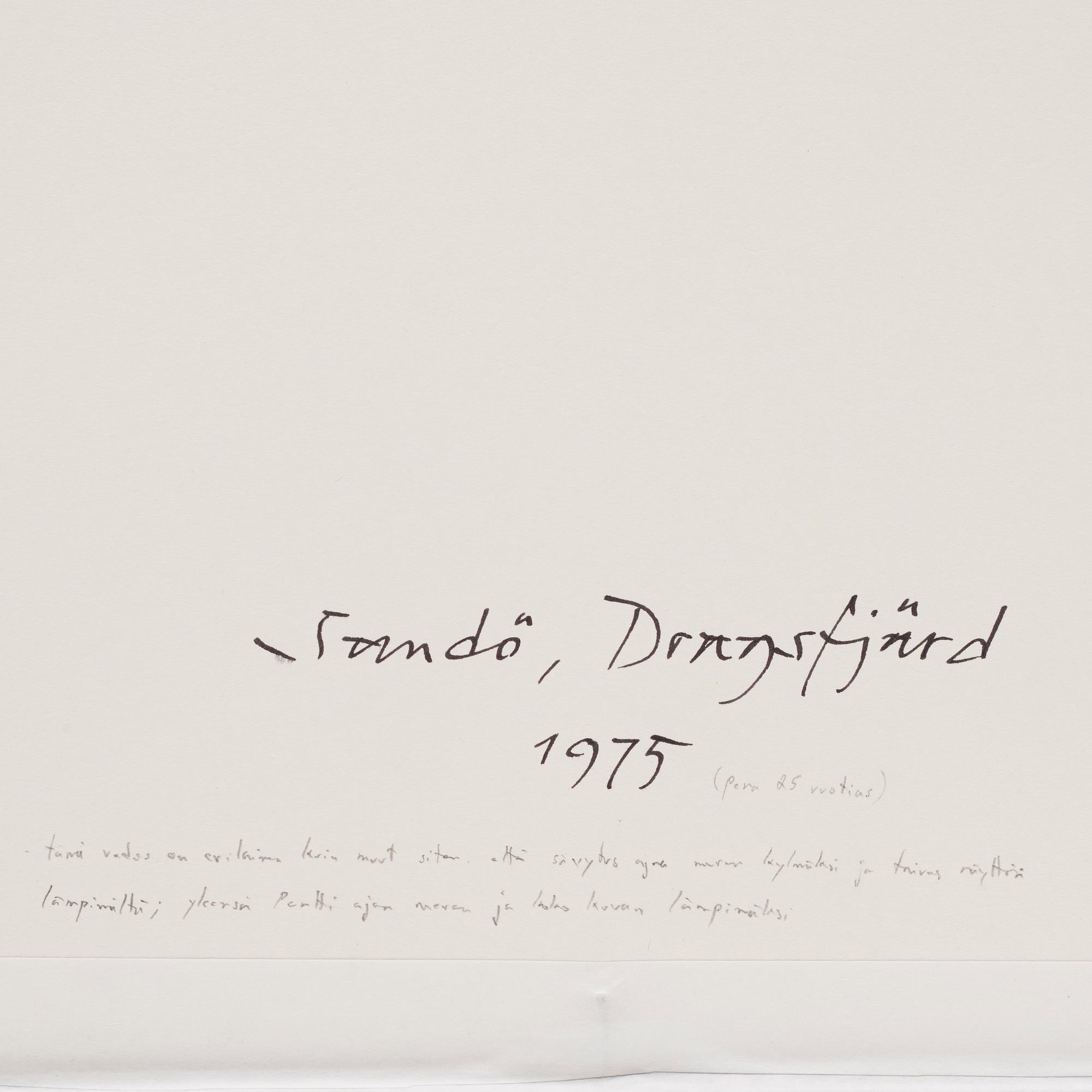 Pentti Sammallahti, "Sandö, Dragsfjärd, 1975".