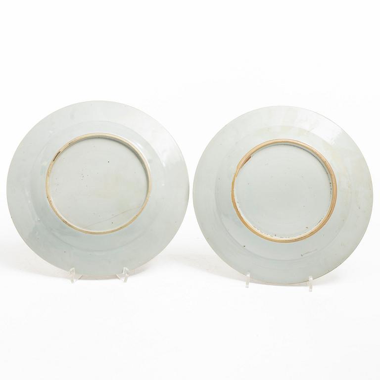 Six Famille Rose porcelain plates, China, Qianlong (1736-95).